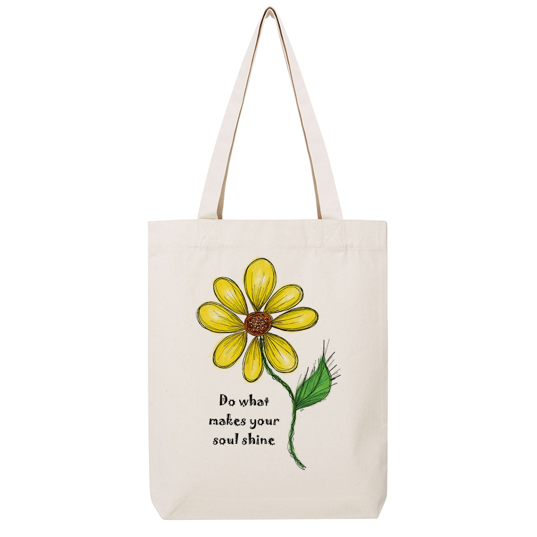 SHOPPING-BAG - DO WHAT MAKES YOUR SOUL SHINE white