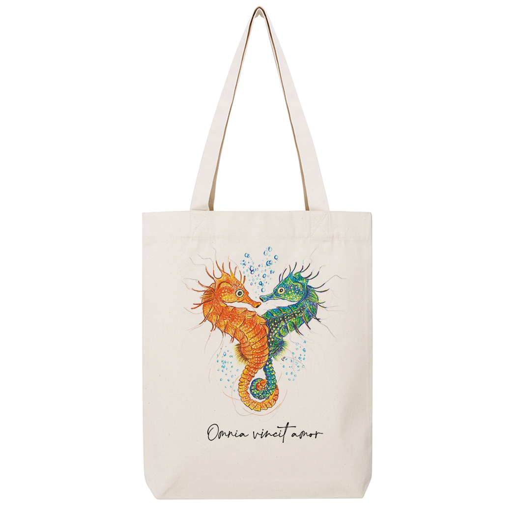 SHOPPING-BAG - OMNIA VINCIT AMOR white