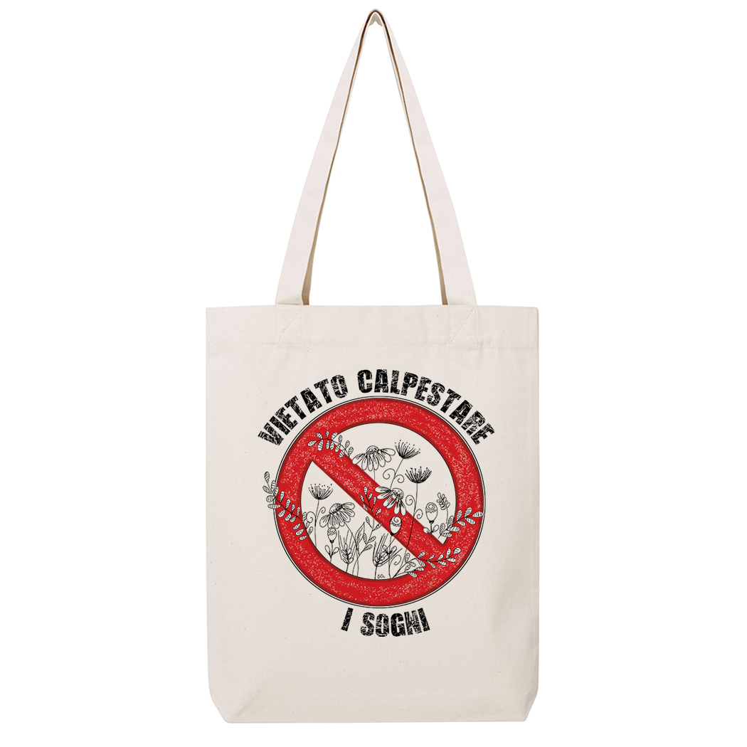 SHOPPING-BAG - VIETATO CALPESTARE I SOGNI white