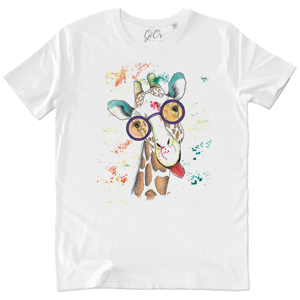 T-SHIRT-UNISEX - GIRAFFA white