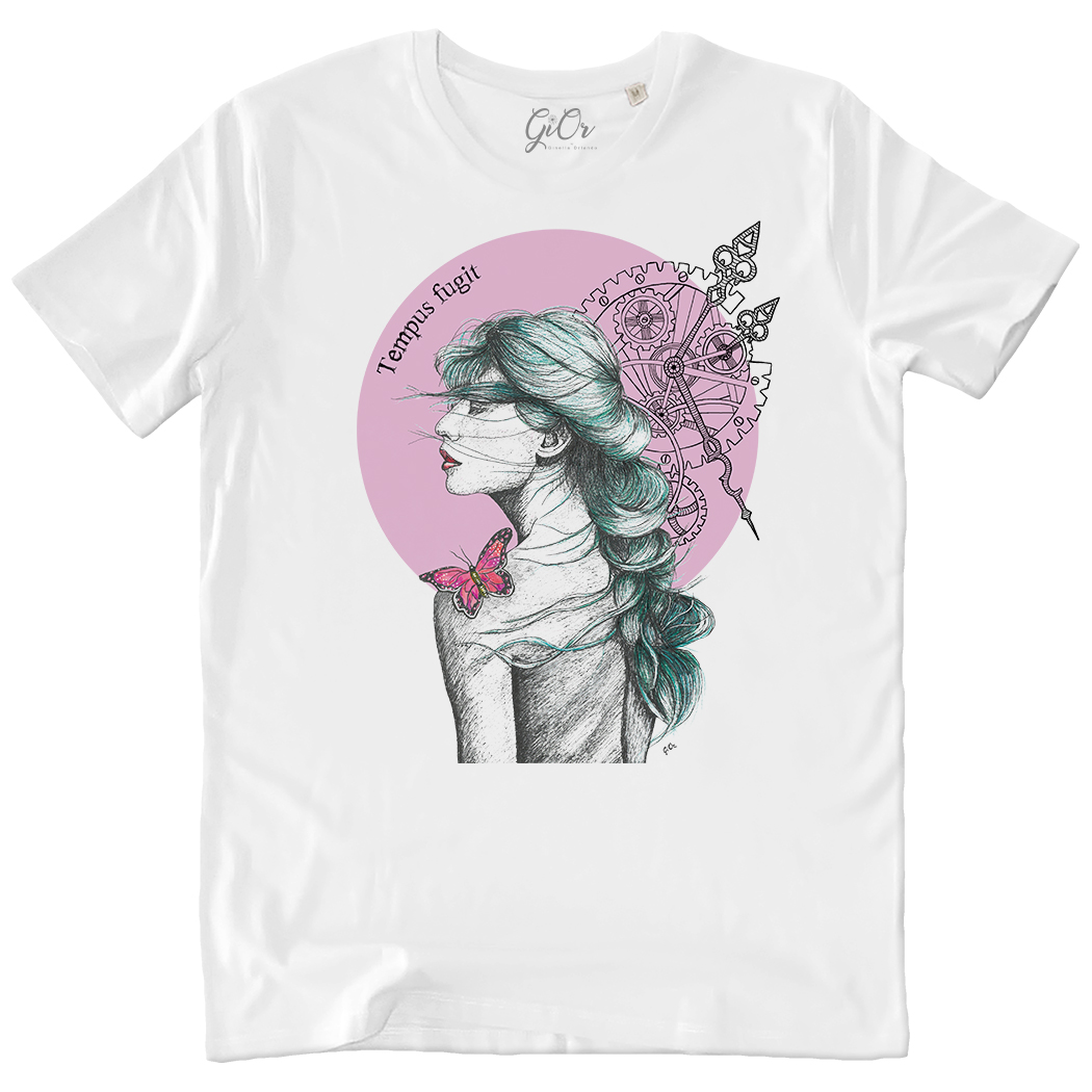 T-SHIRT-UNISEX - TEMPUS FUGIT white